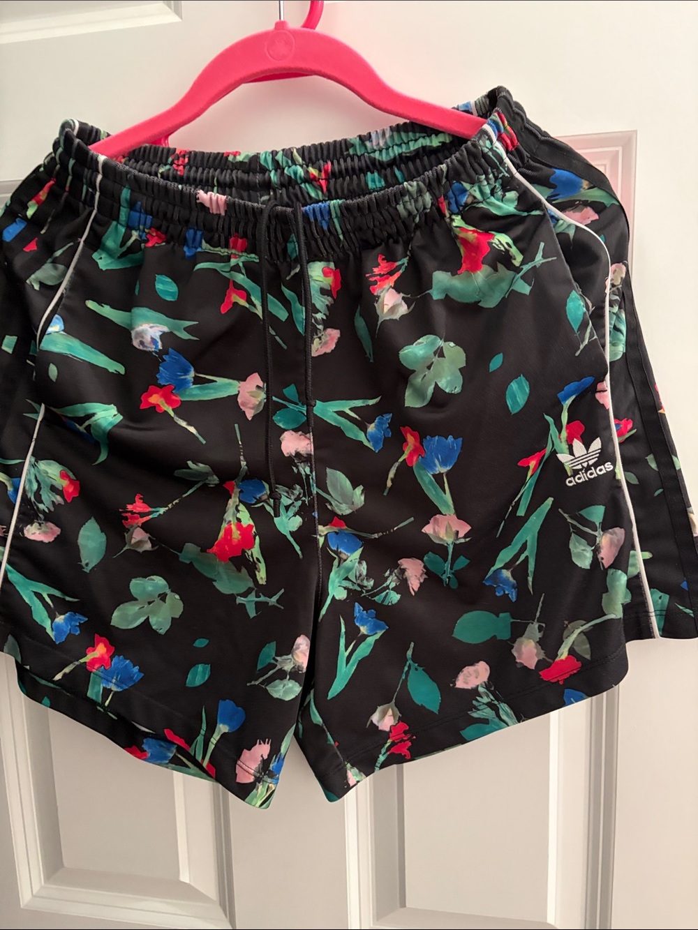 adidas Women’s Black Floral Athletic Shorts
